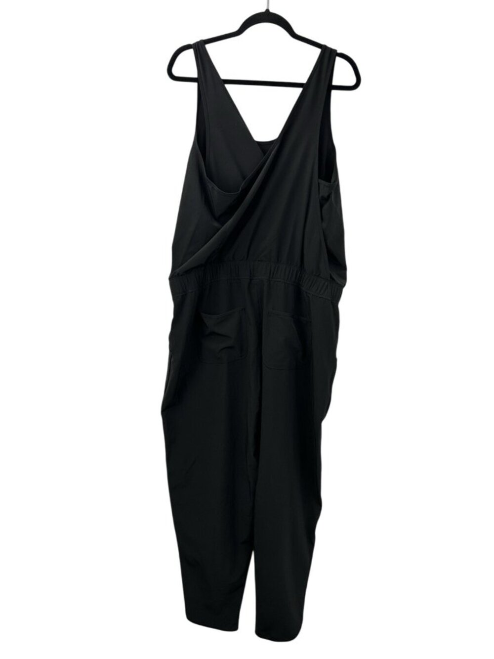 Patagonia Fleetwith Romper Jumpsuit Women’s XL Black Sleeveless Pockets Hiking - Picture 3 of 16